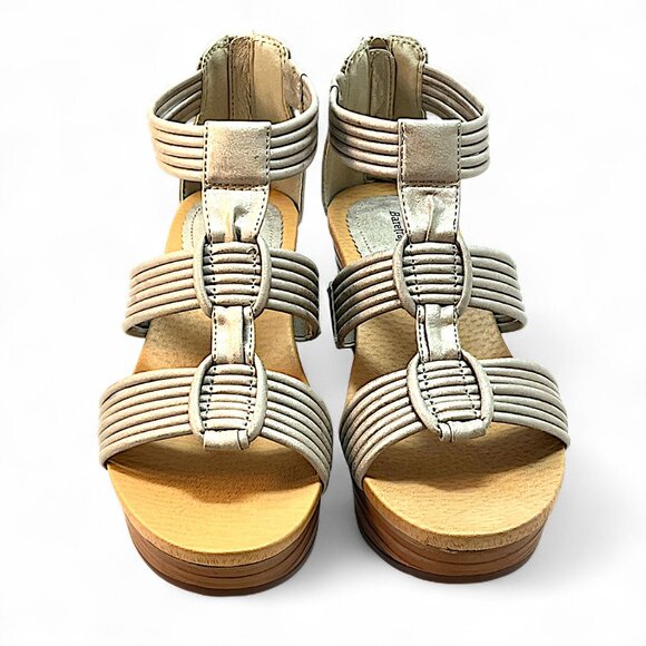 BareTraps Women's Strappy Wedge Sandals Size 10M Gray Metallic - Picture 3 of 10